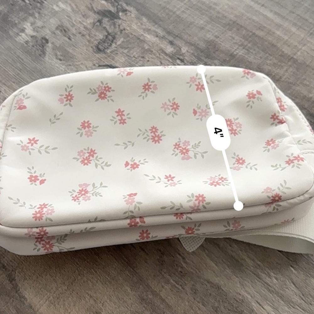 Floral Print White and Pink Bag